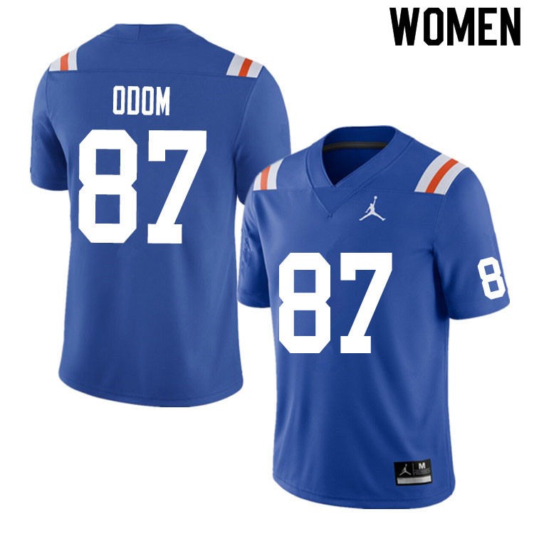 Women #87 Jonathan Odom Florida Gators College Football Jerseys Sale-Throwback